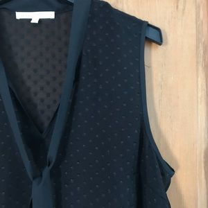 Sheer polka-dot tank top